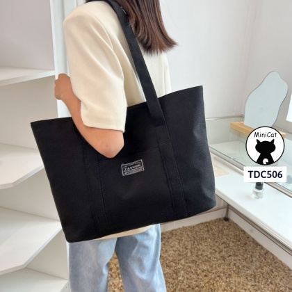 Túi tote siêu rộng đi học đi chơi giá rẻ thời trang Hàn Quốc MiniCat TDC506